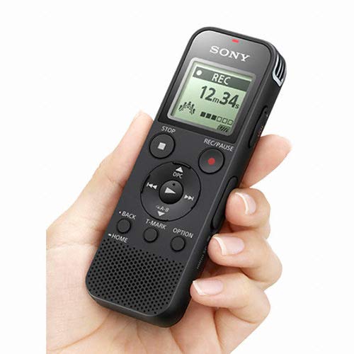 Terza immagine Sony ICD-PX470 Registratore Digitale Stereo, Riduzione Rumori Sottofondo, Altoparlante Integrato, Jack Cuffie e Microfono, Memoria 4 GB + Slot microSD, USB Integrato, Batteria fino a 55 Ore, Nero