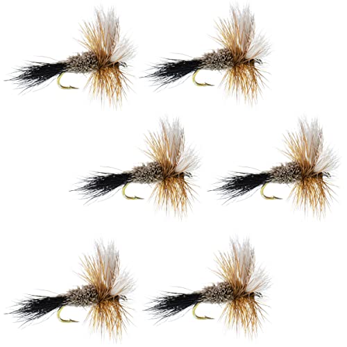 The Fly Fishing Place Irresistible Wulff Classic Trout Dry Fly Fishing Flies - Set Of 6 Flies Size 12 #TOP26