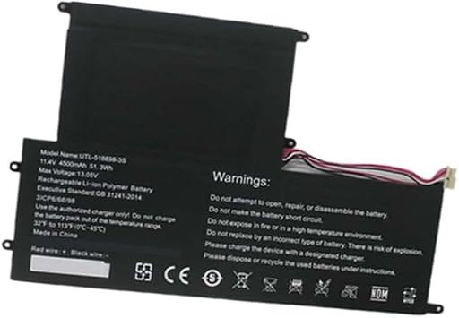 UTL-516698-3S 11.4V Replacement Battery Compatible with EVC156-1BK EVC156-2BK ECV156-1 ECV156-2
