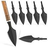 wolfman 6 Stück Traditionell Jagd Jagdspitzen Pfeilspitzen Schraube Bogenschießen Schießen (Stil...