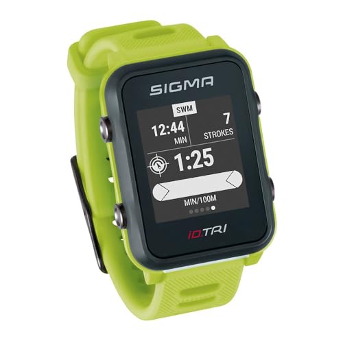 Sigma Sport iD.TRI GPS Triathlon-Uhr mit Trainings- und Wettkampffeatures, Navigation, Smart Notifications, leicht und wasserdicht, inkl. Fahrradhalterung
