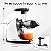 Cold PressJuicer,AMZCHEF Slow Masticating Juicer Machines with Reverse Function, High Juice Yield, Easy Clean with Brush,Recipes for High Nutrient Fruits and Vegetables, White(Updated)