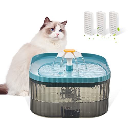 JEERAMIA 85oz/2.5L Cat Water Fountain, Ultra Quiet Pet Water Dispenser