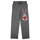Looney Tunes Bugs Bunny What's Up, Doc? Men's Heather Gray Graphic Sleep Pants-Large