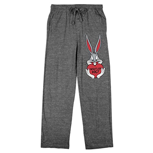 Looney Tunes Bugs Bunny What's Up, Doc? Men's Heather Gray Graphic Sleep Pants