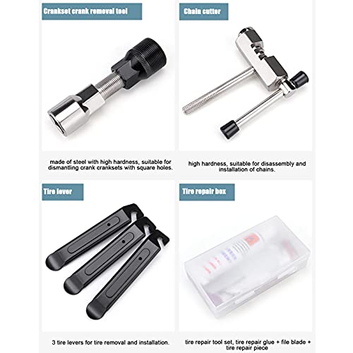Universal Tool Set, 21 Piece Alloy Steel Repair Kit In A Multifunctional Maintenance Toolbox For Daily Home Repair And Bike Maintenance #TOP7