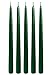 Holiday Green 12 Inch Taper Candles - Pack of 12 Premium Unscented, Dripless & Smokeless Hand-Dipped Candles - for Birthday, Wedding or Dinner Decorations and for Formal Candlelighting