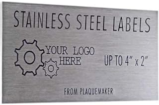 Custom Laser Fused Stainless Steel Tag Offered in A Variety of Sizes. Great for Shadowboxes, Military Awards, Art Labels, Warehouse Labels, Instructions, or as an Asset tag