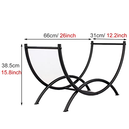 Range-bûches en métal pour cheminée extérieur jardin support bûches - 4