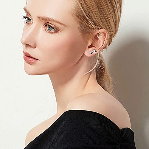 CASSIECA 9 Pièces 16G en Acier Inoxydable CZ Boucles d'oreilles Cartilage pour Femmes Tragus Helix Cartilage Stud Ear Piercing Jewelry