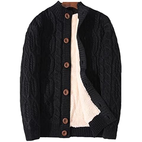 Jegsnoe Suéter Cárdigan Invierno Hombre Cachemira Lana Cover
