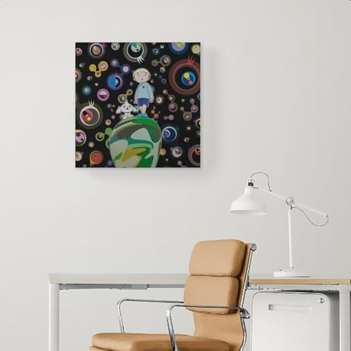 Póster de Takashi Murakami con flores sonrientes pop art para decorar paredes con lienzo moderno 4