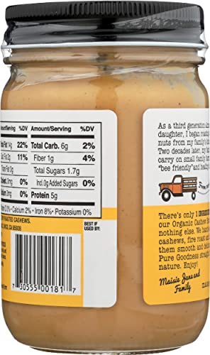 Maisie Jane's Organic Cashew Butter, 12 Oz #TOP1