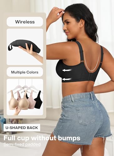 Image of Xcutting Women Wirefree Bras for Women Full Coverage No Underwire Everyday Bras Comfortable Wireless Padded Bras