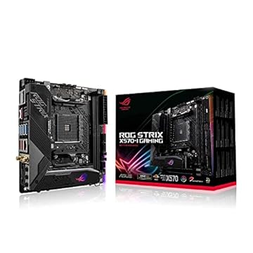ASUS Placa mãe ROG Strix X570-I Gaming, X570 Mini-ITX para jogos, AMD Ryzen 3000 com PCIe 4.0, WiFi 6 (802.11ax), Intel Gigabit Ethernet, SATA 6Gb/s