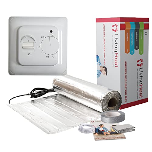 Underfloor Heating Kit for Under Laminate & Wood Floors, Electric 150w /m² with M1 Manual Thermostat, 13/m²