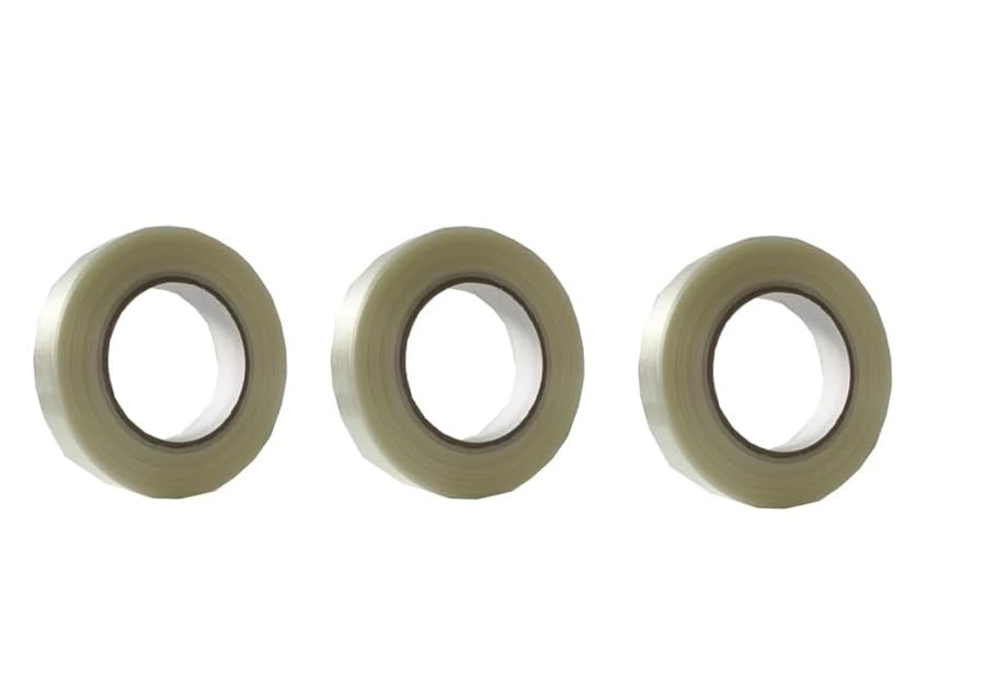 Mono Filament Strapping Tape Commodity Grade Heavy Duty Transparent Reinforced Fiberglass Tape 1", 2 Pack