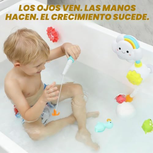Juegos de pesca flotantes Cute Stone con ducha automática para bañera 4