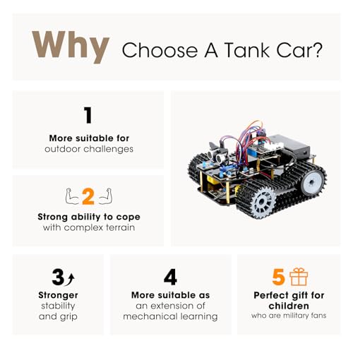 Robotics Kit for Kids Ages 8–12, Smart Robot Tank Car Compatible with Arduino & Scratch & Python, STEM Toys for Boys Ages 8–12, App & Remote Control, Birthday Coding Gift for Boys, Girls and Adults - Image 3