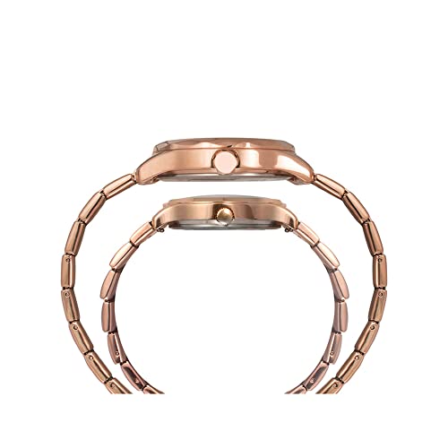 TIMEX Joy of Love Pair Stainless Steel Blue Dial 44 x 36 mm Analog Watch for Men - TW00PR290 - Image 5