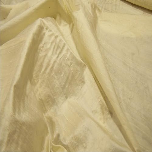 Silk Dupion Fabric, 100% Silk Yarn, 112cm Wide, Luxurious Slub Texture, for Fashion and Soft Furnishings, Multiple Colours (Champagne (70), Sample (15 cm x 15cm))