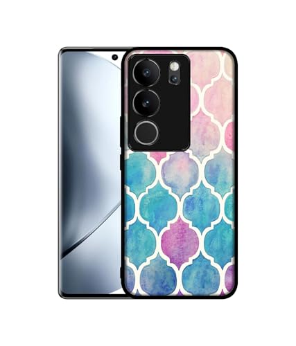 Image of Patterns Art Design Premium 2D Printed Metal Back Case Cover for Vivo V29 5G / V29 Pro 5G