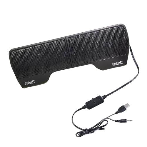 Image of Computer Speakers Desktop PC Speakers for Monitor, Music Speaker with Wired Handy Volume Control for Computers, Tablets TV, PC, Laptop, Black