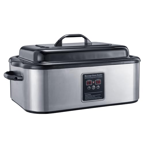 Master Massage 10099 Hot Stone Chauffe-eau grand (env. 18 L) pour le traitement thermique – Simple d'utilisation unité de contrôle numérique et affichage de la...