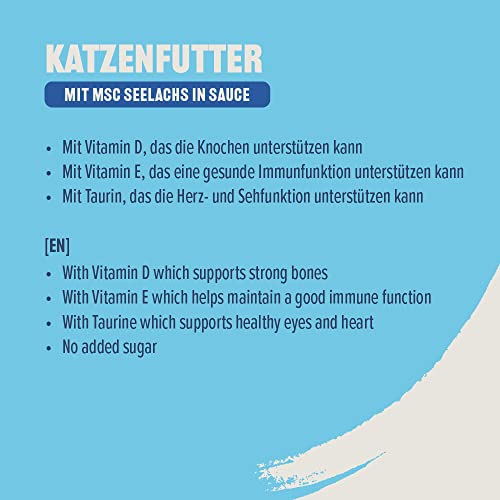 by Amazon Katzen Nassfutter Häppchen, Seelachs in Sauce, 415g, 1er-Pack