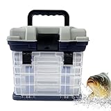 Angel-Takle-Box – 4-lagige tragbare Angelköder-Organizerbox | Aufbewahrungsbox für öffentliche Dienste für die Meeresangeln | Organizer für Fischerei