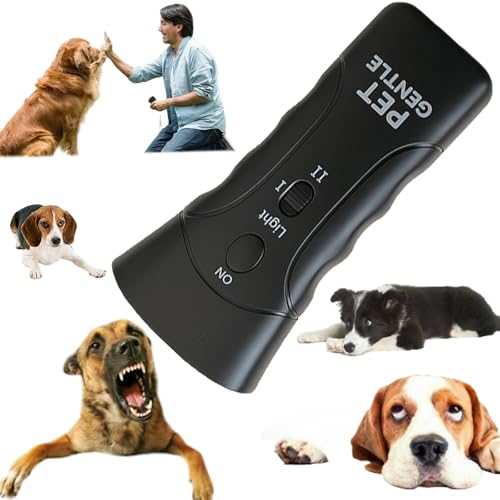 nylozox Pet Gentle Trainer Ultrasonic for Dogs, Pet Gentle Anti Barking Device, LED Light Bark Button, Ultrasonic Dog Silencer Max, Ultrasonic Anti Dog Barking Pet Trainer (Rechargeable)