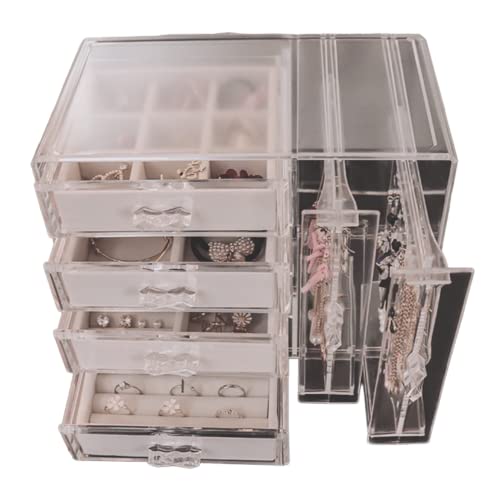 Organizador Expositor De Brincos Colares Joias e Bijuteria com 4 gavetas