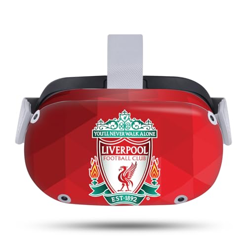 Head Case Designs Officially Licensed Liverpool Football Club Crest Red Geometric Art Vinyl Sticker Skin Decal Cover Compatible with Meta Quest 2