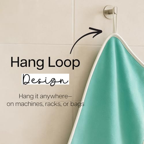 Image of Wiselife Gym Towel Quick Dry Microfiber Workout Towel for Men & Women Super Absorbent, Lightweight & Soft Sweat Ideal for Gym, Fitness, Travel & Sports - 100% Microfiber Sea Green