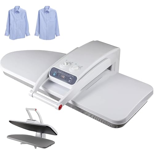 ZenSeFarin Machine à Repasser Automatique,Presse à Vapeur avec Affichage Numérique,Surface Repassage 800x310mm/650x240mm,Contrôle La Température,pour Un Repassage Super Rapide 1400W-withoutbracket