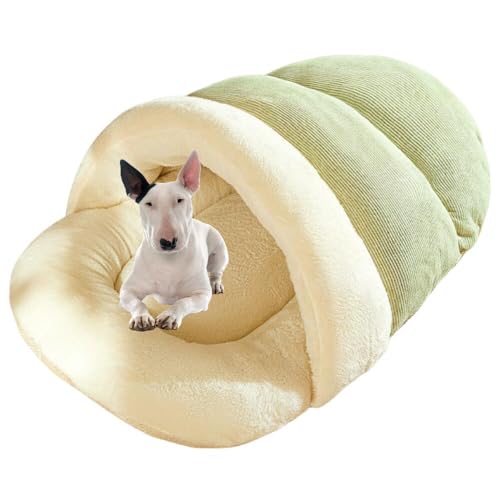 Lifetips ミニチュア・ブルテリア ペットベッド 犬猫兼用 冬用 寝袋型 ふわふわ クッション 保温 防寒 洗える 小型犬 中型犬 室内 おしゃれ 北欧風 ソファ ハウス 快眠グッズ 抱っこ感覚 多頭飼い対応 寝具 抗菌 防臭 速乾 低アレルゲン 軽