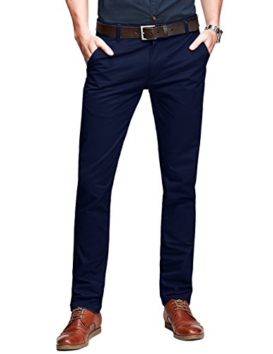 Image of Match Mens Regular-Fit Casual Flat Front Chino Pants
