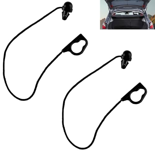 2 PCS Car Rear Parcel Shelf Strap, 13367836 for CORSA D CORSA E 5 Door Accessory Car Interior Fittings Replacement Parts, Black