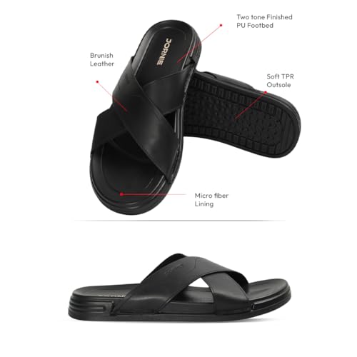 Image of Majestic Cross Strap Sandals | Structured Cross Band Design | Slip-On Entry | Textured Upper Finish | Flexible Sole Build |For Indoor Wear & Relaxed Outings