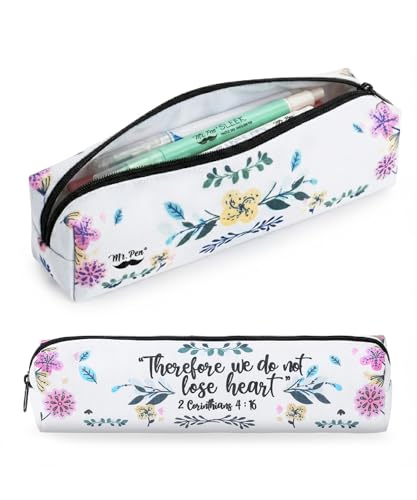 Mr. Pen- Cute Pencil Case Pouch, 2 Pack, Multipurpose Canvas Bible Pencil Pouch, Smooth Zipper, Premium Material, Neat Stitches, Ideal for Stationery, Cosmetics, Electronics, School, Office, Travel