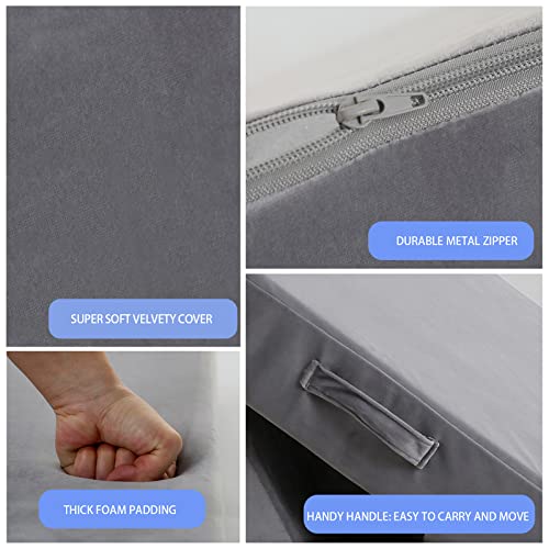 Memorecool Kids Couch Sofa Modular Toddler Couch For Bedroom Playroom, 8-Piece Fold Out Couch Play Set For Imaginative Boy Girl, Creative Baby Couch Children Convertible Sofa Kids Foam Couch, Grey #TOP6