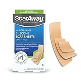 ScarAway Advanced Silicone Scar Sheets, Medical Grade Variety Pack Silicone Strips, Scar Treatment & Prevention for Surgical, Burn, Body, Acne, Hypertrophic & Keloid Scars, 8 Reuseable Sheets