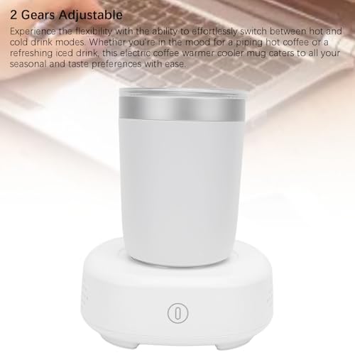 Cup Cooler Coffee Warmer Desktop 2-in-1, Coffee Tea Drinks Mug Warmer Cooler Heating and Cooling 2 Gears Electric Mug, 380ML, for Hot ChocolateTea, for Home