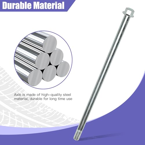 Image of 14mm 285mm Rear Axle Kit with 300mm Mini Bike Front Axle Nut Compatible with Coleman CT200U-EX 196CC 200CC 6.5HP Gas Powered Mini Bike Powersports Accessories Parts 15mm Chain Adjuster