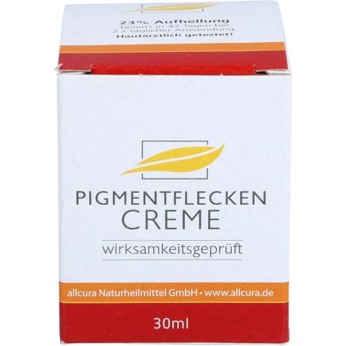 Pigmentflecken Creme 30 ml | Wirksamkeitsgeprüft | 23 % Aufhellung | Mehr Feuchtigkeit & Hautglätte | Mit Naturstoffen