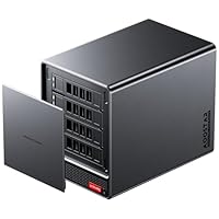 AOOSTAR Ryzen 7 5825U 4 Bay NAS Mini PC, Kein RAM Keine SSD NAS Desktop Computer, 2*M.2 NVMe-Steckplätze, 2,5\/3,5\ SATA x4-Speicher(bis zu 4x22TB) Keine Festplatte, nur 4 Festplattenrahmen Kein OS