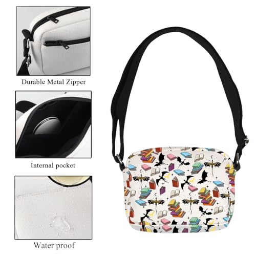 FW Inspired Crossbody Bag Books and Dragons Lover Gift Dragon Rider Fans Small Crossbody Purse Bookish Merchandise3