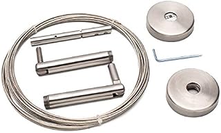 IKEA"Dignitet" Curtain Wire + Fixtures Complete Set, 500 cm, Stainless Steel