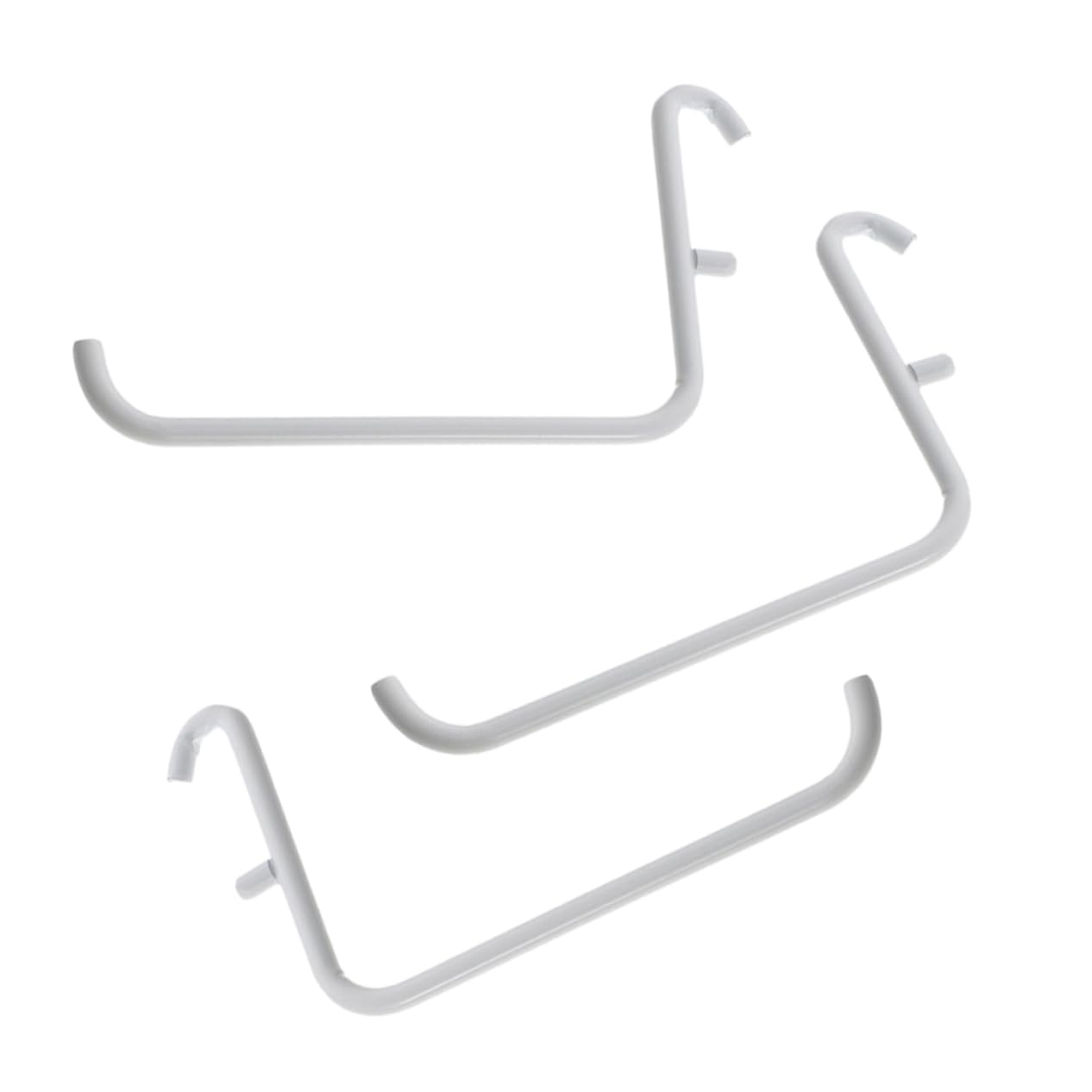 Angoily 3pcs Heavy Duty Iron Pegboard Hooks Desk Wall Mounting Brackets for Tools White