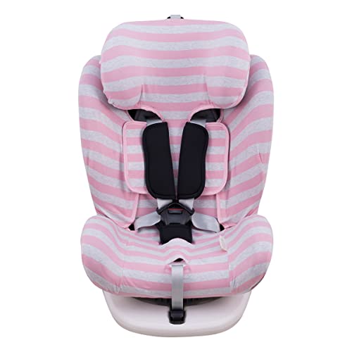JYOKO KIDS Rivestimento per seggiolino auto in cotone compatibile con Star Ibaby, Baby Auto Fix Noe (PINK ISLAND)